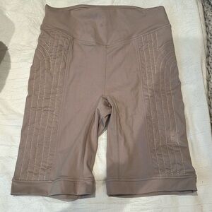 NEVER WORN TAG ON- FABLETICS Tan Biker Short
